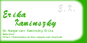 erika kaminszky business card